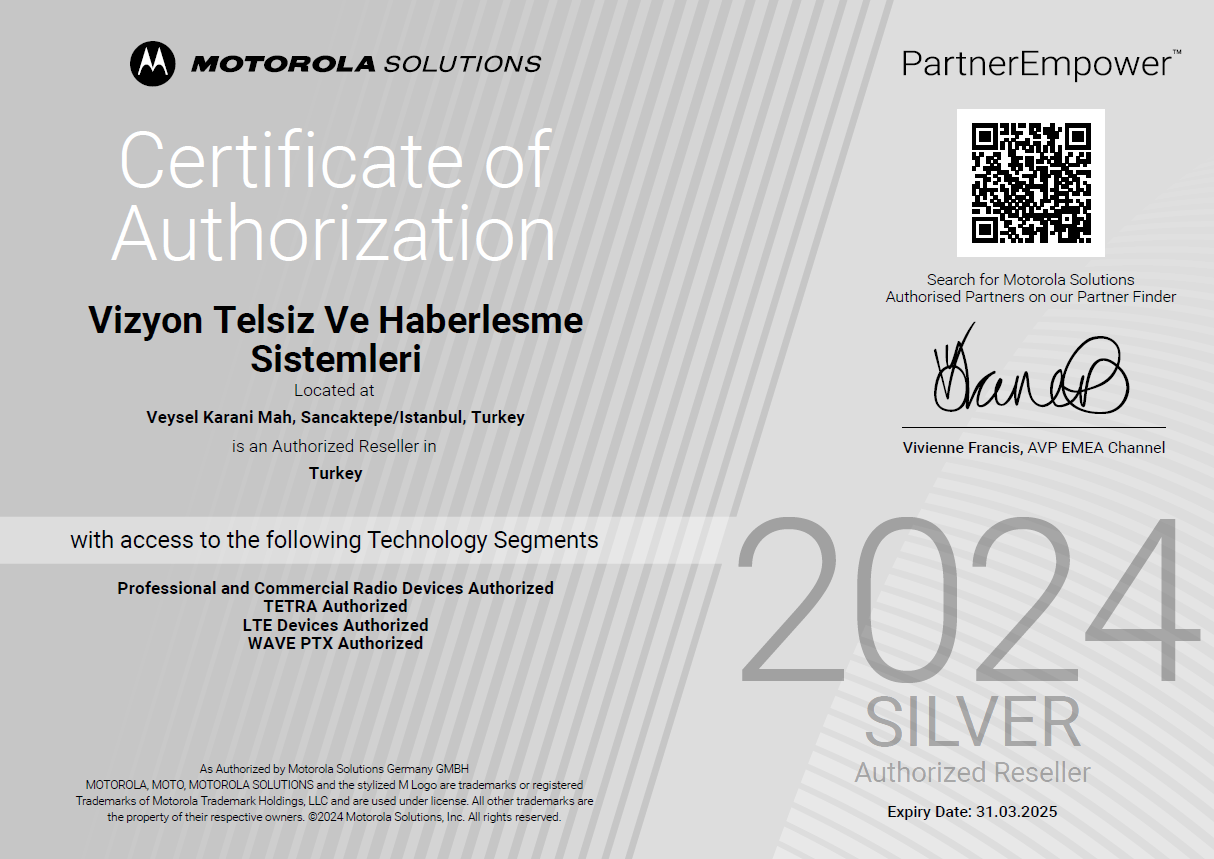 Motorola Telsiz Türkiye Vizyon Telsiz