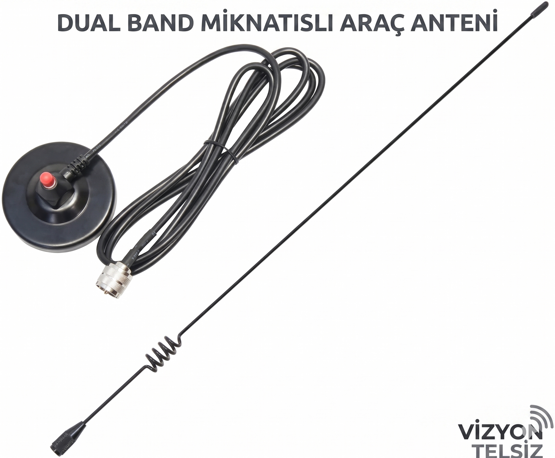 Dual Band Araç Anteni Mıknatıslı Set