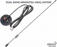Dual Band Araç Anteni Mıknatıslı Set